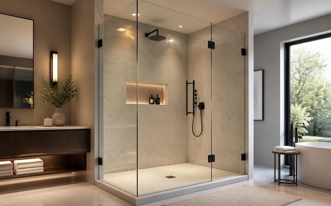 Frameless Shower Enclosures — Ironwood Windows & Doors Texas installation